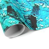 Blauw kalme abstract inpakpapier, Schitterend blau Cadeaupapier (Rol Hoek)