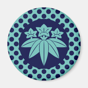 Blauw Kamakura Minamoto Japan Mon Oriental Magneet