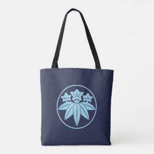 Blauw Kamakura Minamoto Japan Mon Oriental Tote Bag