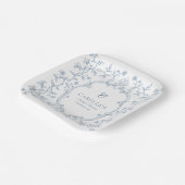 Blauw Kammetje Bruiloft Bruidsshower Bordjes (Gebogen)
