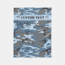 Blauw kamp met aangepaste tekst