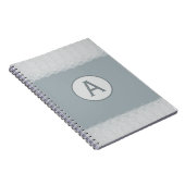 Blauw kant monogram Notitieboek (Rechterzijde)