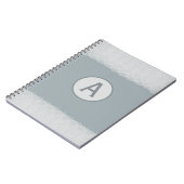 Blauw kant monogram Notitieboek (Linkerzijde)