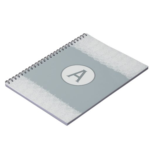 Blauw kant monogram Notitieboek (Linkerzijde)