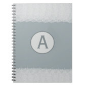 Blauw kant monogram Notitieboek (Voorkant)