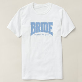Blauw Kanten BRUID Verlovingsfeest Bach-feest T-shirt