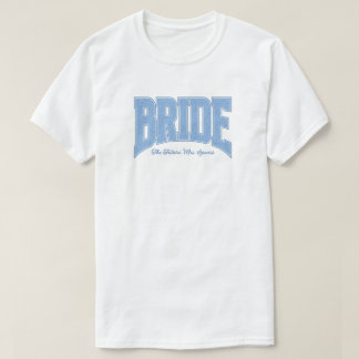Blauw Kanten BRUID Verlovingsfeest Bach-feest T-shirt