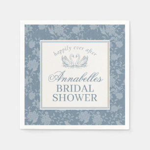 Blauw Kanten Kleedje Vintage Bloemige Bruiloftsdou Servet