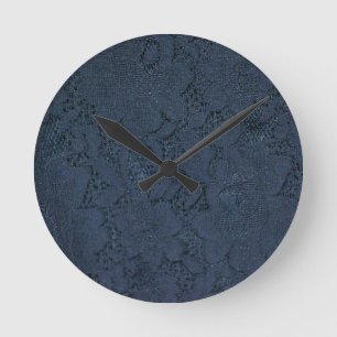 Blauw Kantwerk uit de Vintage Collectie Ronde Klok