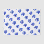 Blauw karnenbloempapier tissuepapier (Voorkant)