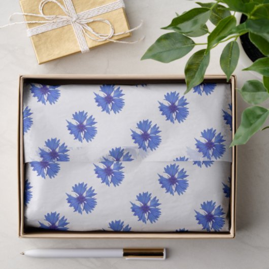 Blauw karnenbloempapier tissuepapier (Geschenk)