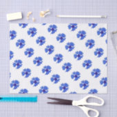 Blauw karnenbloempapier tissuepapier (Craft)