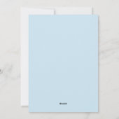 Blauw kasteel feestdagenkaart (Achterkant)