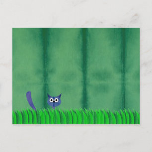 BLAUW KAT Briefkaart