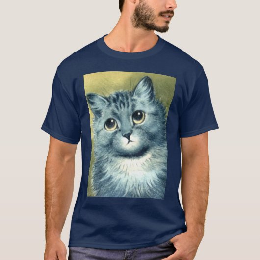blauw kat t-shirt (Voorkant)