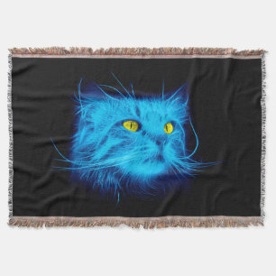 Blauw katje deken