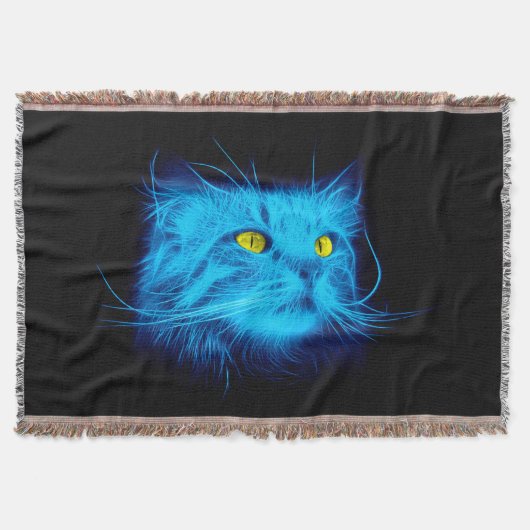 Blauw katje deken (Voorkant)