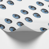 Blauw katje oog patroon cadeaupapier (Hoek)