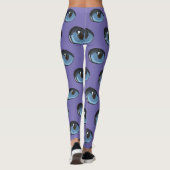 Blauw katje oog patroon leggings (Achterkant)