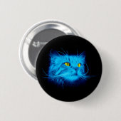 Blauw katje ronde button 5,7 cm (Voorkant /achterkant)