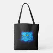 Blauw katje tote bag (Achterkant)