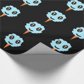 Blauw katoenprogramma snoep Gift Wrap Cadeaupapier (Hoek)