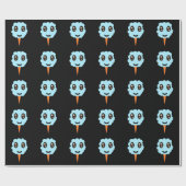 Blauw katoenprogramma snoep Gift Wrap Cadeaupapier (Vlak)
