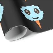 Blauw katoenprogramma snoep Gift Wrap Cadeaupapier (Rol Hoek)