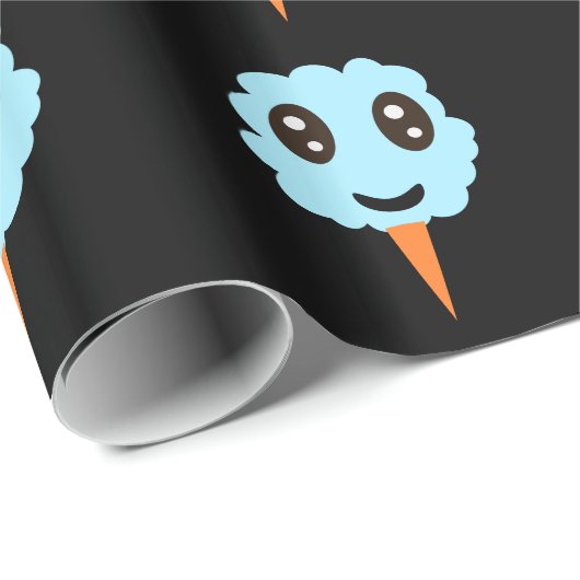Blauw katoenprogramma snoep Gift Wrap Cadeaupapier (Rol Hoek)