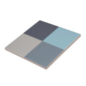 Blauw katoenzaad tegeltje (Zijkant)