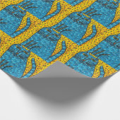 Blauw kattenpapier cadeaupapier (Hoek)