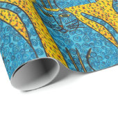 Blauw kattenpapier cadeaupapier (Rol Hoek)