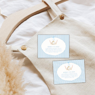 Blauw Kawaii Aziatische Dumpling Boeken Voor Baby  Informatiekaartje