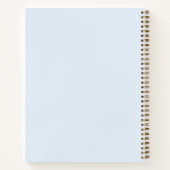 Blauw Kawaii Octopus UFO Notitieboek (Achterkant)