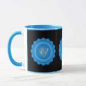 Blauw Keelchakra Symbool Mindfulness en Genezing Mok (Links)