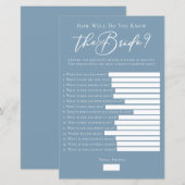 Blauw Ken Je De Bruid Goed Douche Spel (Voorkant / Achterkant)