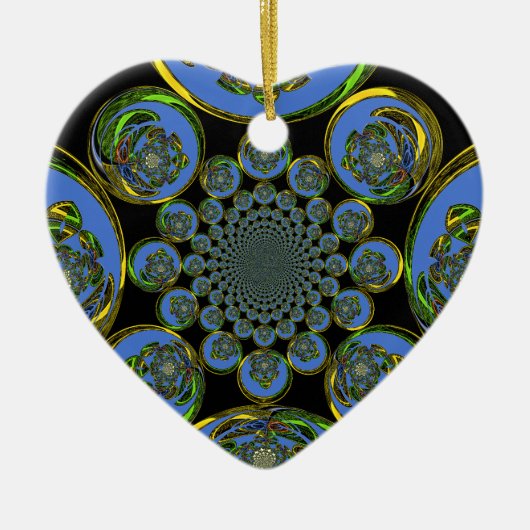  blauw keramisch ornament (Voorkant)