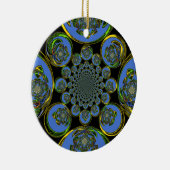  blauw keramisch ornament (Rechts)