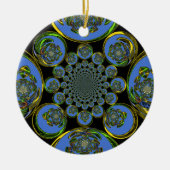  blauw keramisch ornament (Voorkant)