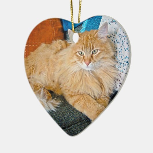 blauw keramisch ornament (Links)