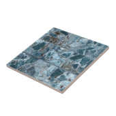 blauw keramisch tegels tegeltje (Zijkant)