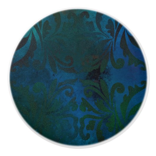blauw keramische knop (Voorkant)
