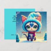 Blauw Kerst Kitty (Voorkant / Achterkant)