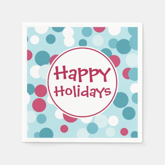 Blauw Kerst Napkins Servet (Voorkant)