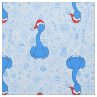 blauw kerst sint Nessie Stof