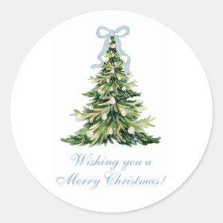 Blauw Kerst sticker
