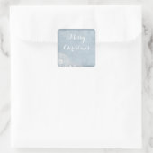 Blauw Kerst sticker (Tas)