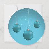 Blauw Kerstbal Kaart (Achterkant)