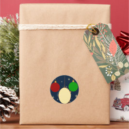 Blauw Kerstbal Kerstmis Sticker