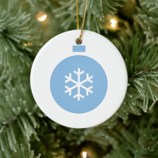 Blauw kerstbalkeramisch Ornament (Boom)